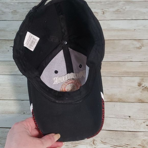 Black Volunteer Firefighter Embroidered Fire Fighter Baseball Cap Hat Velcro - Picture 8 of 9